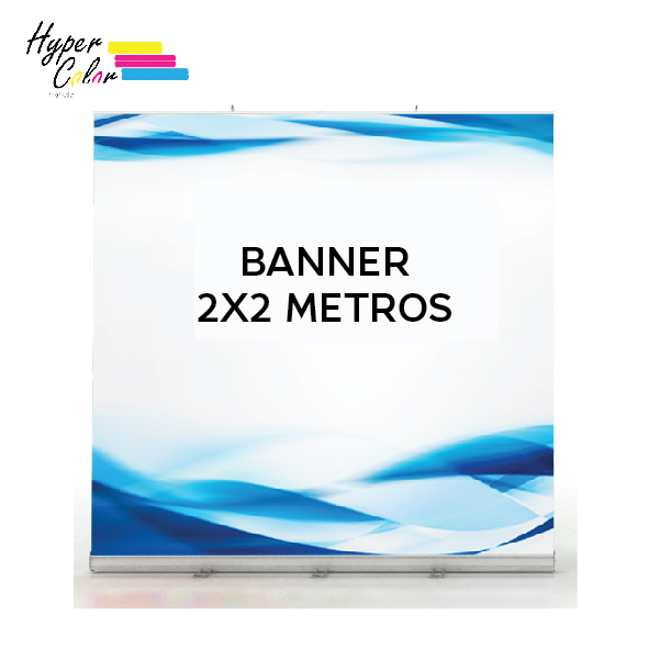 banner roll up 2x2 metros